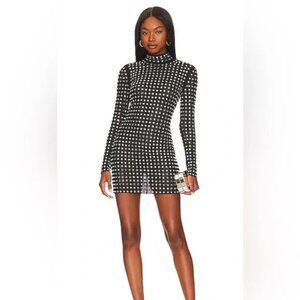 NBD Zenni Mini Dress in Black & Silver, NWT, Size XXS